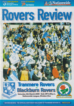 Tranmere Rovers v Blackburn Rovers Match Programme 2000-03-04